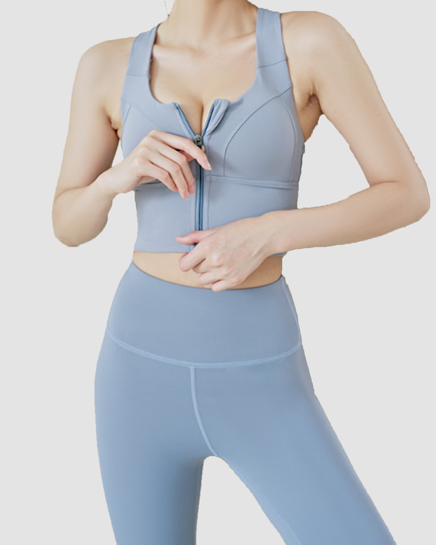 Train High Coverage Workout Zip Up Bra