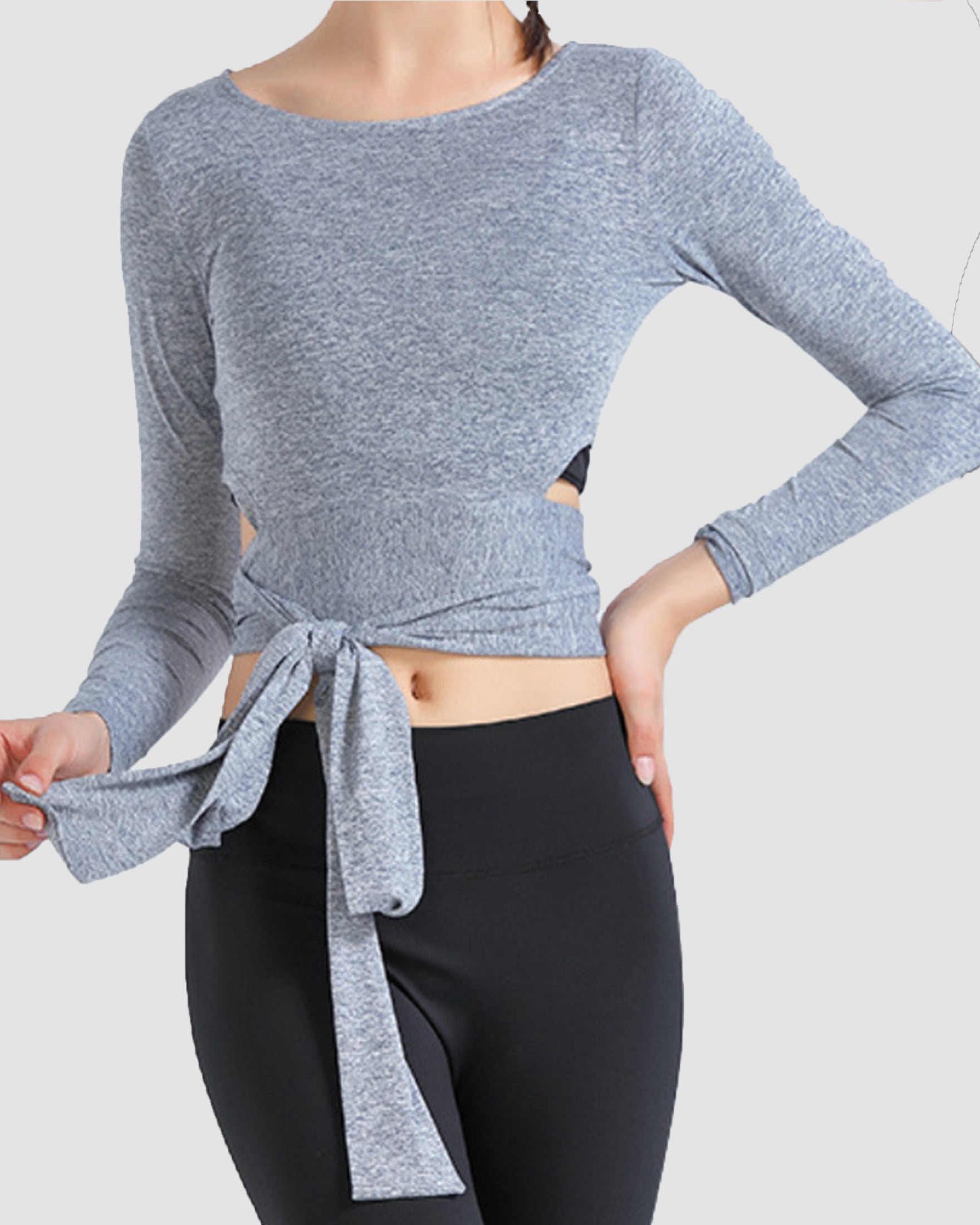 Wrap Around Soft Crop Long Sleeve Muse Apparel