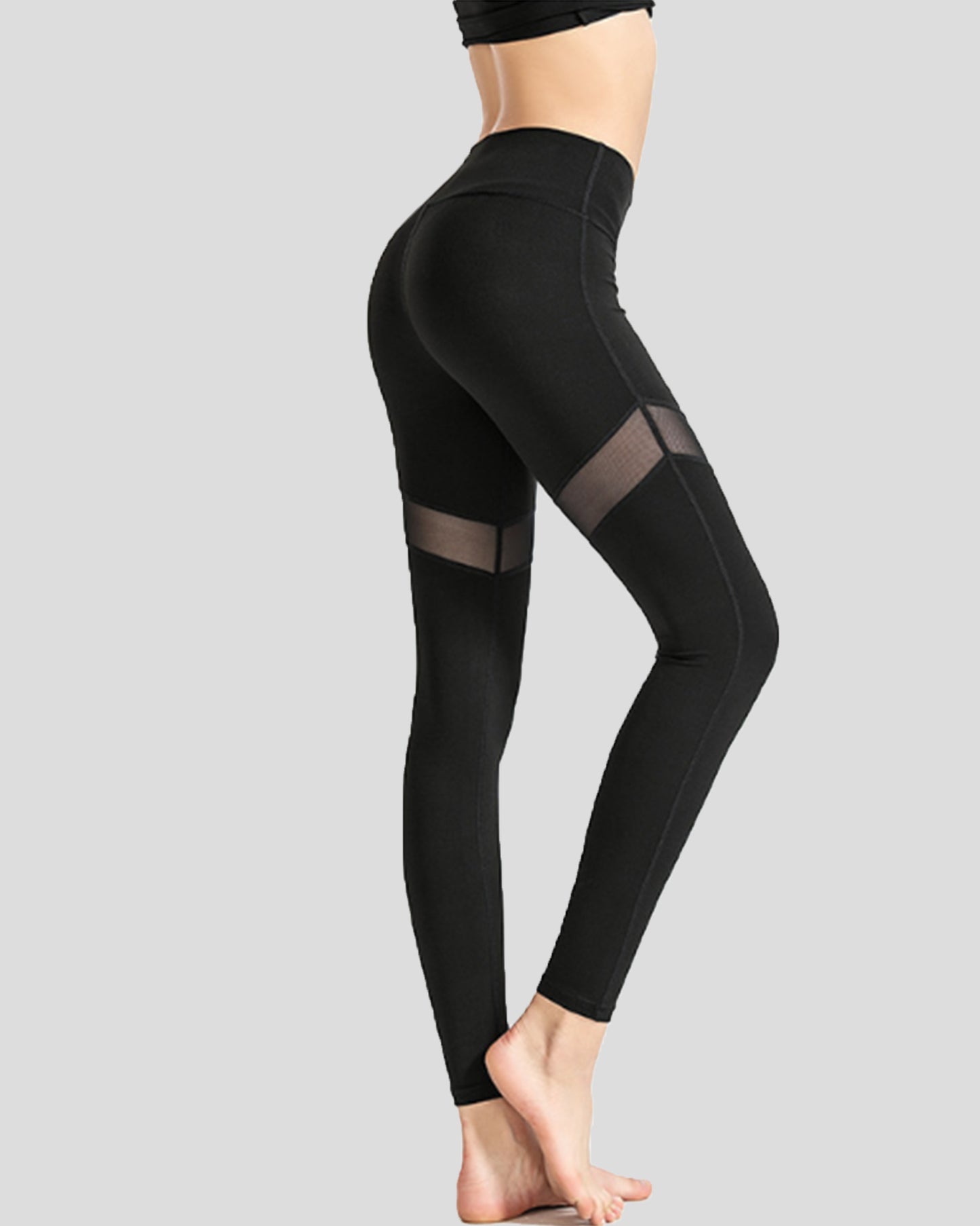 Wave Mesh Nylon Fitness Leggings 26"